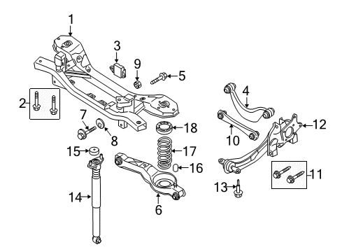2011 Mazda 3 Rear Suspension Components Diagram
