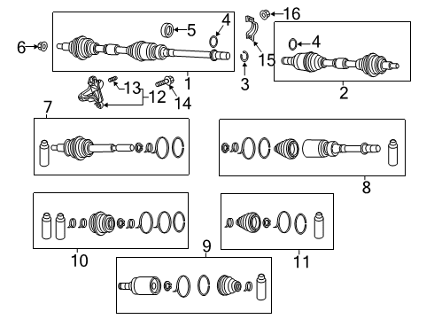 2019 Mazda 6 Drive Axles - Front Diagram