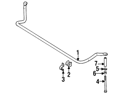 1997 Mazda MPV Stabilizer Bar & Components Diagram 4