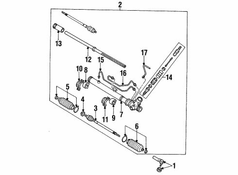 1990 Mazda Miata Steering Gear & Linkage Diagram 4