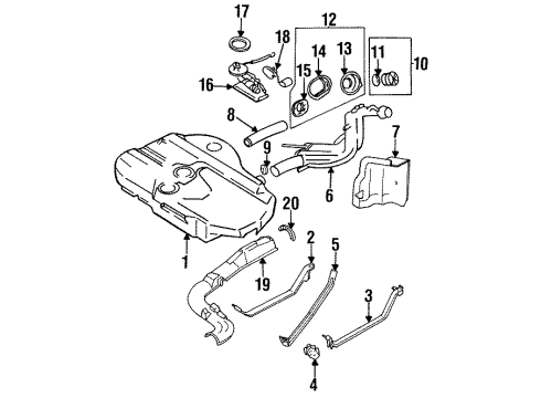 1993 Mazda MX-6 Fuel Supply Diagram