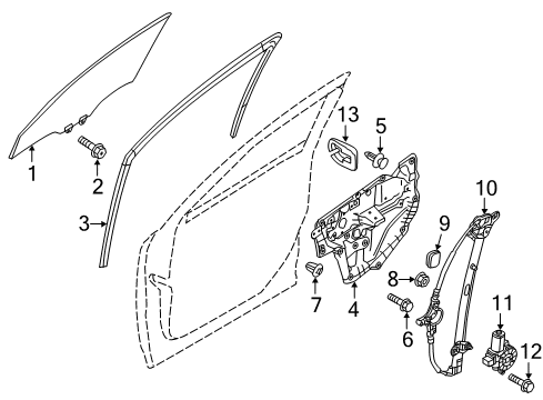 2016 Mazda CX-5 Glass - Door Diagram