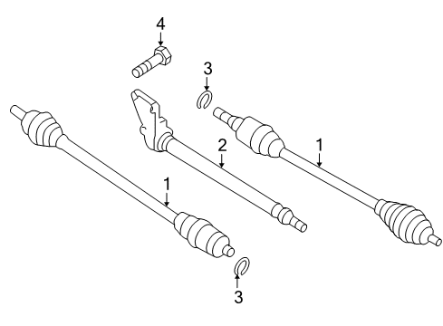 2008 Mazda 3 Drive Axles - Front Diagram