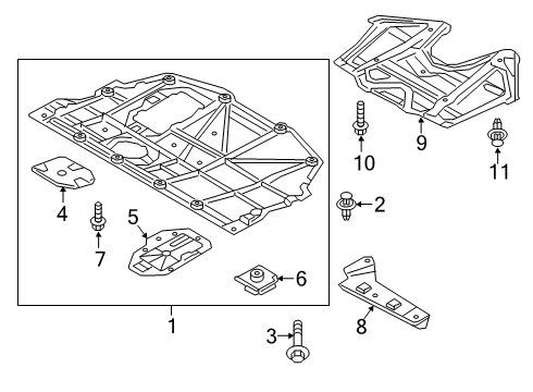 2020 Mazda CX-3 Splash Shields Diagram 3