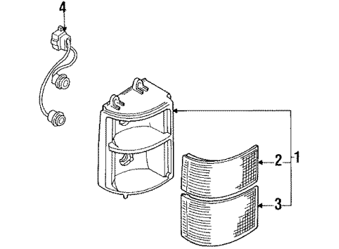 1990 Mazda MPV Tail Lamps Diagram 2
