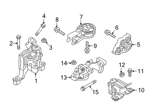 2017 Mazda CX-3 Engine & Trans Mounting Diagram