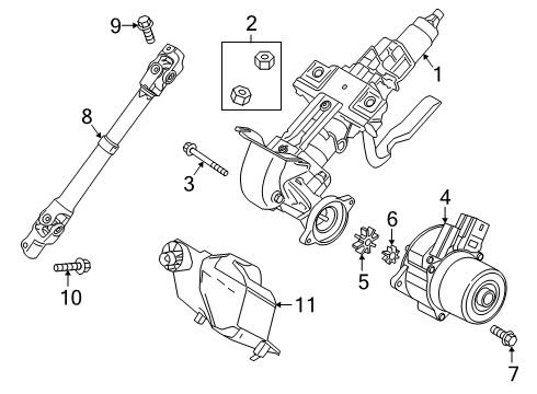 2025 Mazda 3 Steering Column Assembly