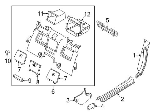 2019 Mazda MX-5 Miata Interior Trim - Pillars Diagram