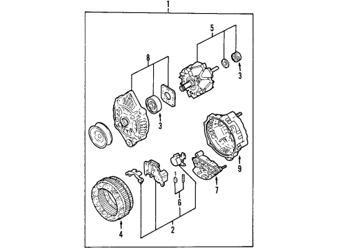 2005 Mazda RX-8 Alternator Diagram for N3H1-18-300R-0C