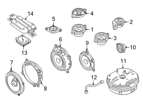 2020 Mazda CX-9 Speaker Diagram for TK54-66-960