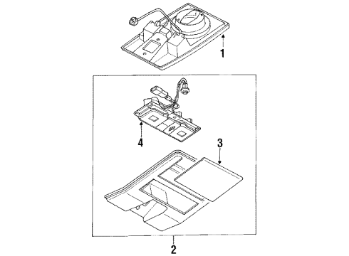 1986 Mazda 323 Overhead Console Diagram