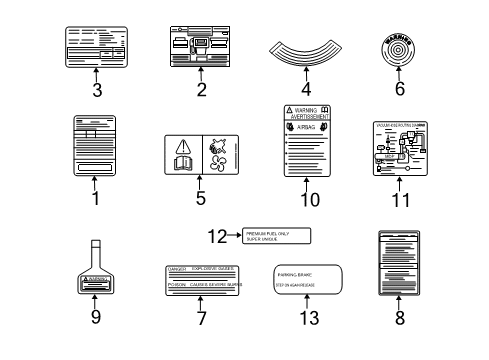 2007 Mazda CX-7 Label Diagram for GMN4-57-K93