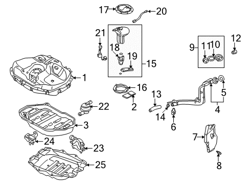 2003 Mazda Protege Fuel Supply Diagram