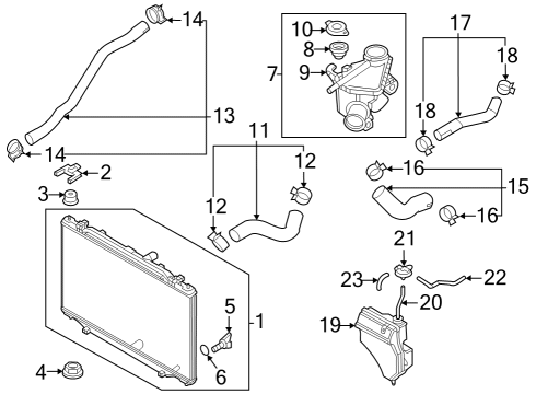 2020 Mazda CX-5 Radiator & Components Diagram
