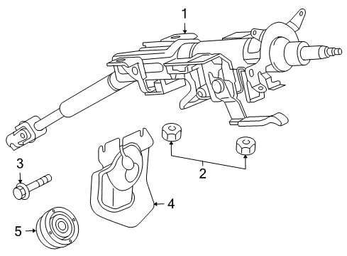 2014 Mazda CX-9 Steering Column Assembly Diagram