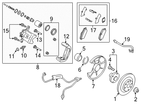 2012 Mazda MX-5 Miata Rear Brakes Diagram