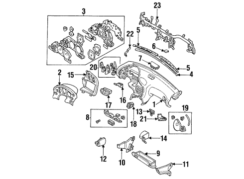 1993 Mazda RX-7 Instrument Panel Diagram
