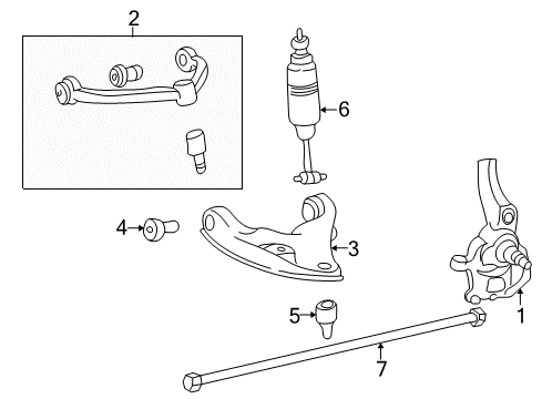 2003 Mazda B3000 Front Suspension Components Diagram 2