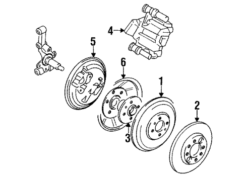 1993 Mazda MX-3 Rear Brakes Diagram