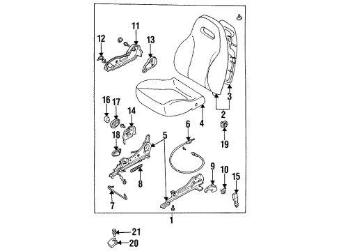1996 Mazda MX-6 Seats & Track Components