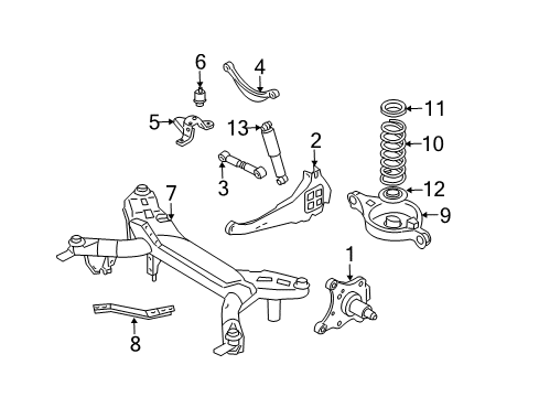 2003 Mazda 6 Rear Suspension Components Diagram