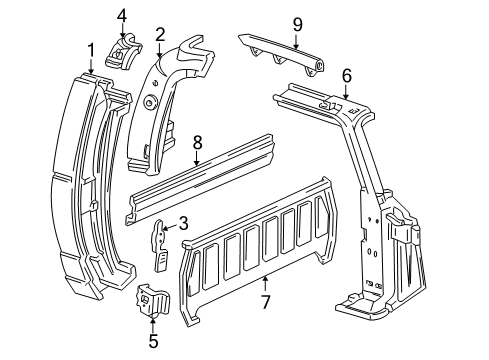 2001 Mazda B3000 Side Panel & Components Diagram 2