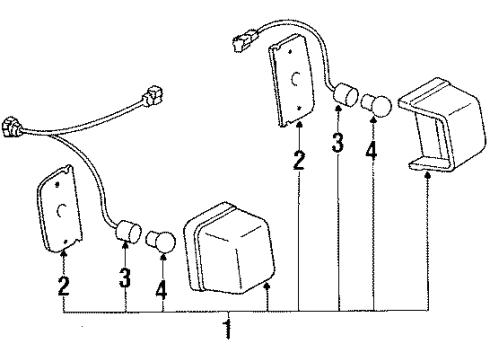 1986 Mazda 323 License Lamps Diagram