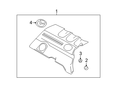 2011 Mazda 6 Engine Appearance Cover Diagram 2