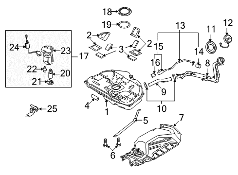 2010 Mazda 6 Oil Pressure Sending Unit Diagram for FNE2-21-2J1A