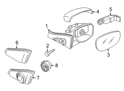 2013 Mazda 5 Outside Mirrors Diagram
