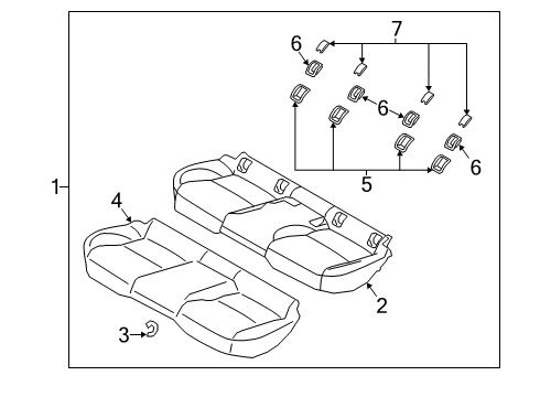 2024 Mazda 3 Rear Seat Components Diagram 4
