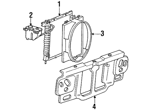 1992 Mazda Navajo Radiator & Components Diagram