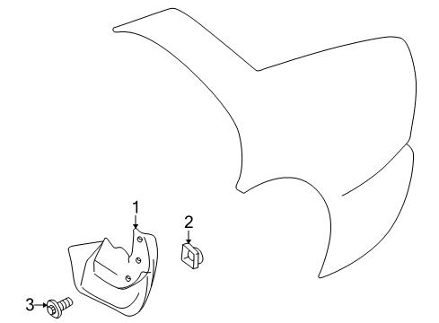2001 Mazda Protege Exterior Trim - Quarter Panel Diagram