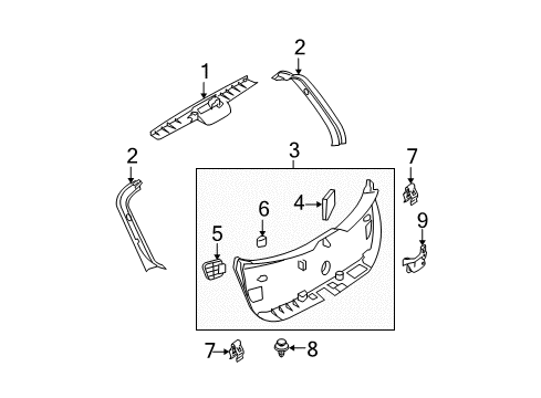 2012 Mazda 3 Interior Trim - Lift Gate