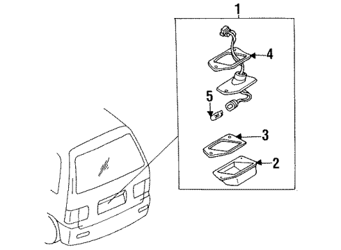 1992 Mazda MPV License Lamps Diagram
