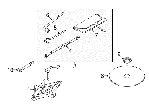 2016 Mazda CX-9 Jack & Components