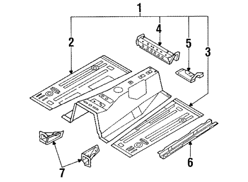 1991 Mazda Miata Floor & Rails