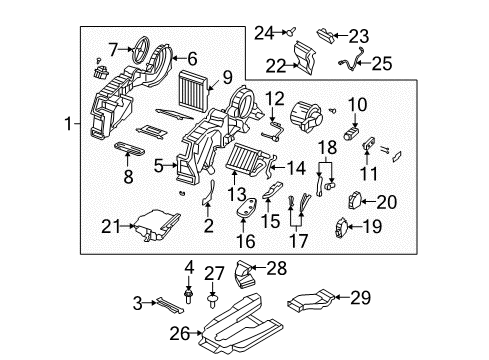 2007 Mazda CX-9 A/C Evaporator Diagram