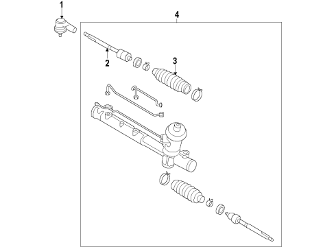 2011 Mazda Tribute Steering Gear & Linkage Diagram 2