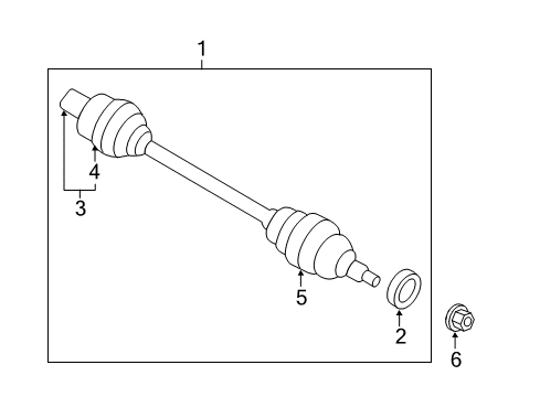 2010 Mazda CX-9 Drive Axles - Rear Diagram