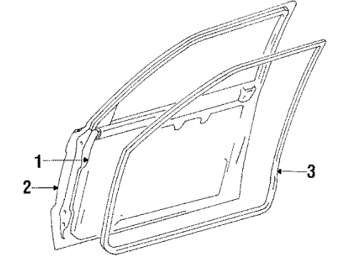 1986 Mazda 323 Door & Components Diagram 2