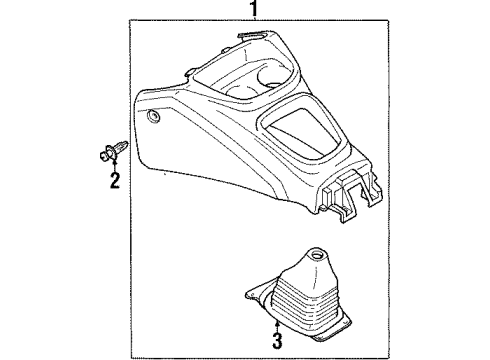 1997 Mazda Protege Center Console