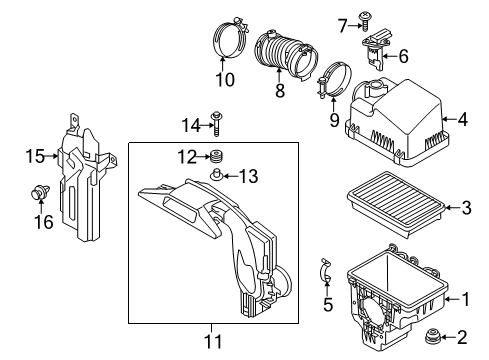 2014 Mazda CX-5 Air Intake Diagram