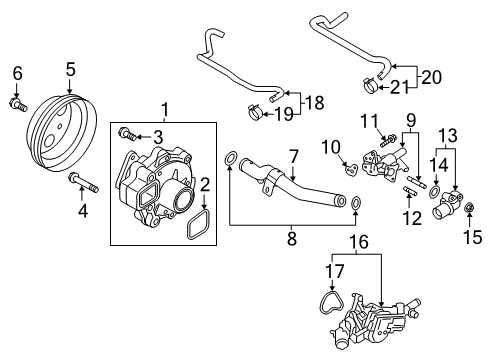 2019 Mazda 6 Water Valve Diagram for PYFA-15-16ZB
