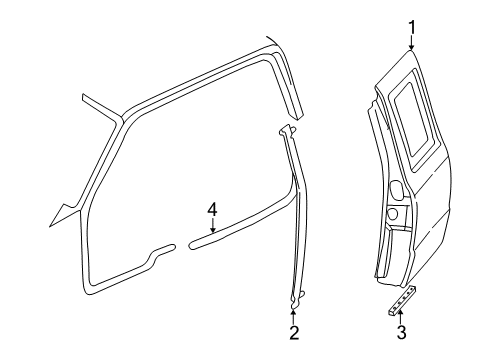 1998 Mazda B3000 Door & Components Diagram 2