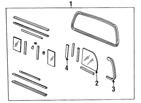 1994 Mazda B2300 Back Glass Diagram 2