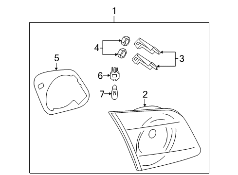 2009 Mazda 3 Backup Lamp Assembly Diagram for BAP8-51-3G0
