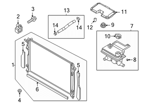 2022 Mazda MX-30 EV Radiator & Components Diagram