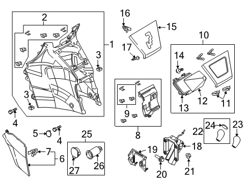 2010 Mazda 5 Front Console Diagram for CD84-64-320D-02