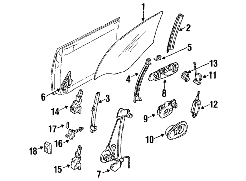 1995 Mazda 929 Door Diagram